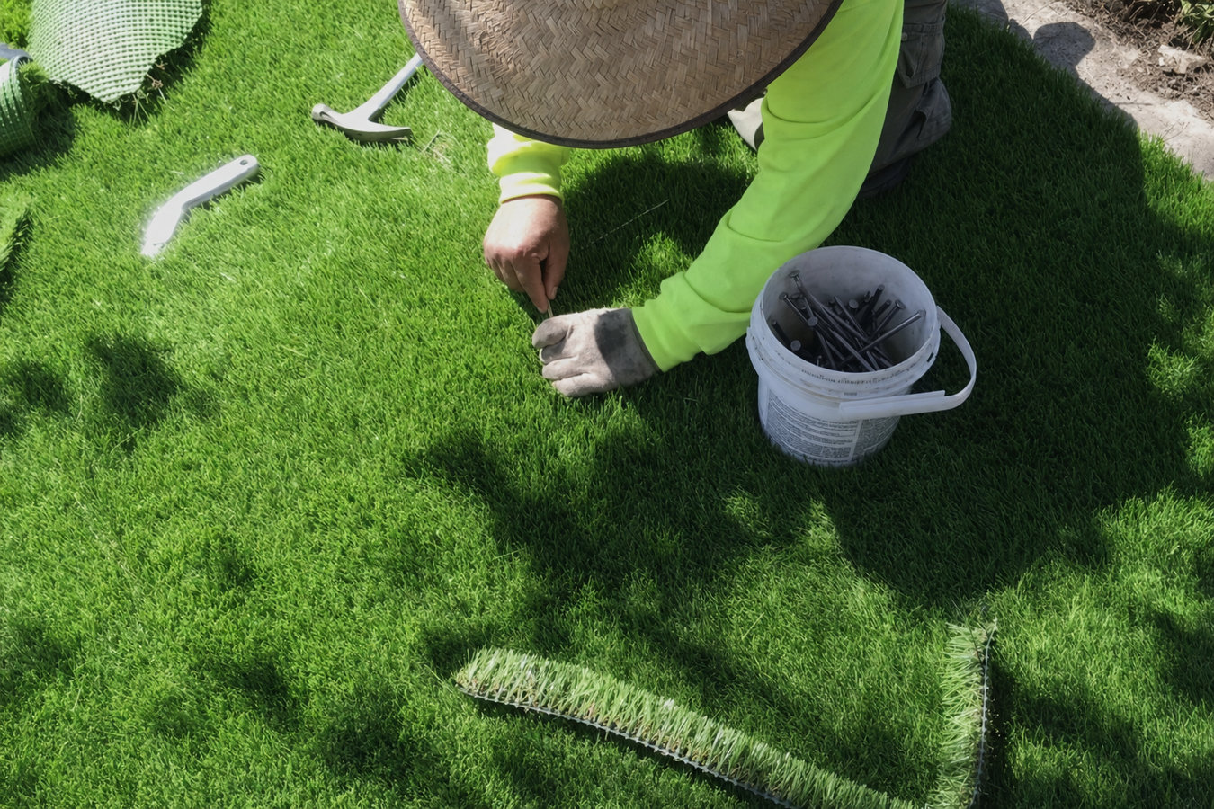 Artificial turf installation