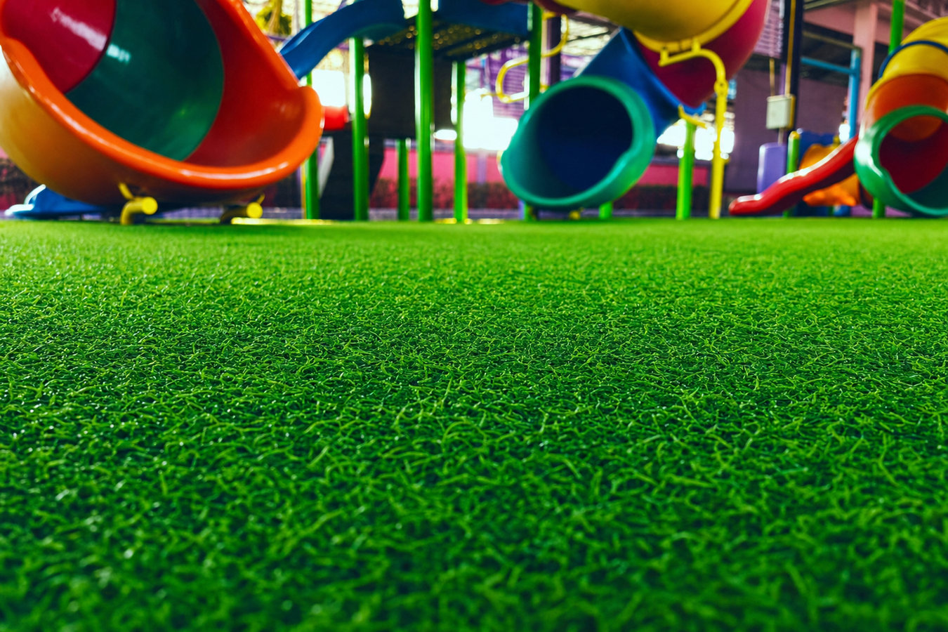 Turf for playgrounds